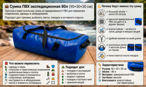 Сумка для снаряжения в байдарочном походе